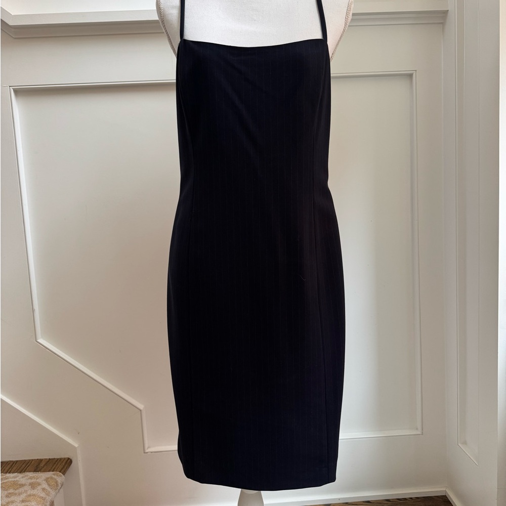 Ralph by Ralph Lauren Navy and Red pin stripe Spaghetti Strap Dress